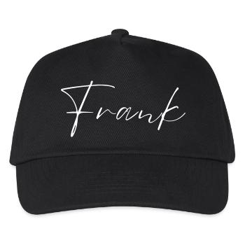 Frank Name T-Shirt Gift for Men - Kids’ Baseball Cap - black - Front