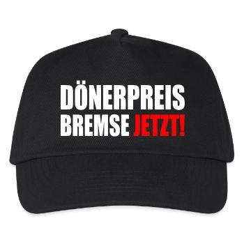 dönerpreisbremse jetzt - Kinder Basecap - Schwarz - Vorne