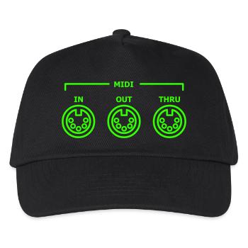 general midi - Kids’ Baseball Cap - black - Front
