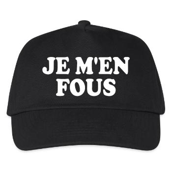 je men fou - Casquette de baseball Enfant - noir - Devant