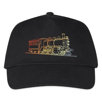 Locomotive Retro Style - Kids’ Baseball Cap - black - Front