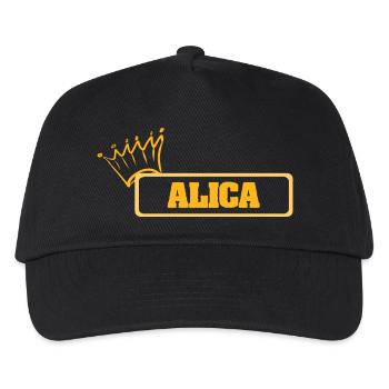 Name Alica - Kinder Basecap - Schwarz - Vorne