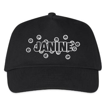 Geschenk für Janine - Kinder Basecap - Schwarz - Vorne