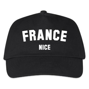NICE Nizza France Frankreich - Kinder Basecap - Schwarz - Vorne