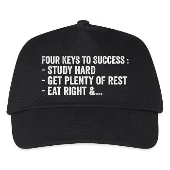 Four Keys To Success - Kids’ Baseball Cap - black - Front