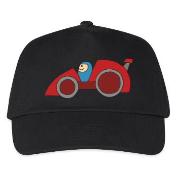 race car - Kids’ Baseball Cap - black - Front
