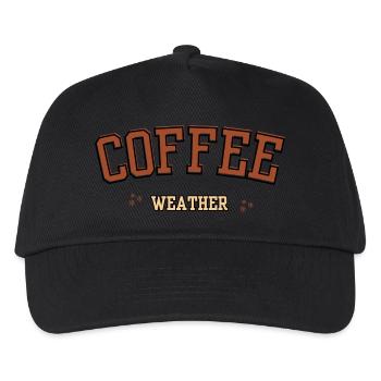 Kaffee-Wetter - Kinder Basecap - Schwarz - Vorne