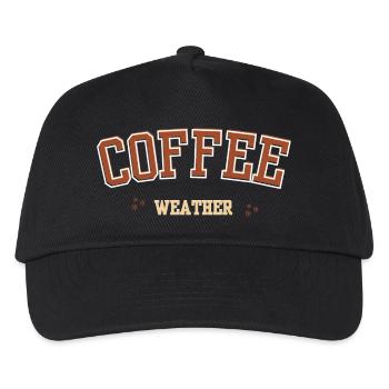 Kaffee-Wetter - Kinder Basecap - Schwarz - Vorne