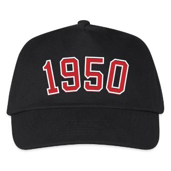 Geburtsjahr Sport 1950 - Kinder Basecap - Schwarz - Vorne