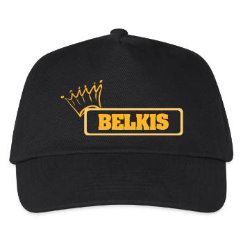 Name Belkis - Kinder Basecap - Schwarz - Vorne