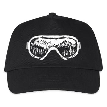 Skiing Goggles Mountains Ski Snowboard - Kids’ Baseball Cap - black - Front