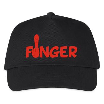 The finger (red) - Kids’ Baseball Cap - black - Front