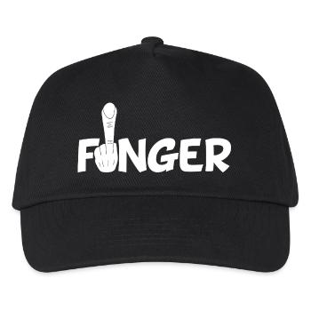 The finger (white) - Kids’ Baseball Cap - black - Front