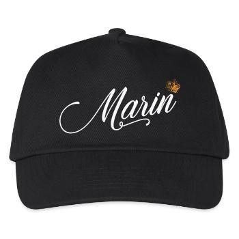 Marin Custom Name für Frauen Kinder Kleinkinder - Marin - Kinder Basecap - Schwarz - Vorne