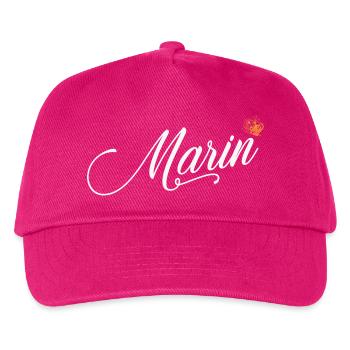 Marin Custom Name für Frauen Kinder Kleinkinder - Marin - Kinder Basecap - Fuchsia - Vorne