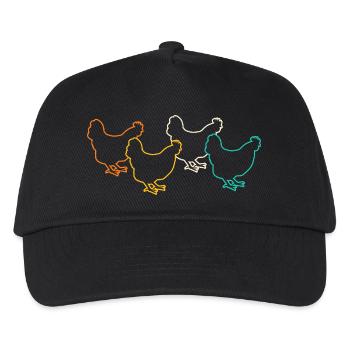 Chickens Hen - Kids’ Baseball Cap - black - Front