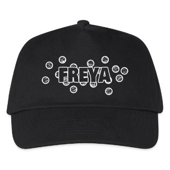 Geschenk für Freya - Kinder Basecap - Schwarz - Vorne
