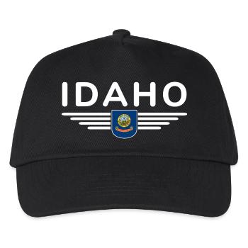 Idaho Fan T-Shirt – Nature & Adventure - Kids’ Baseball Cap - black - Front