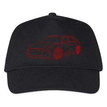 Auto outline red - Kids’ Baseball Cap - black - Front