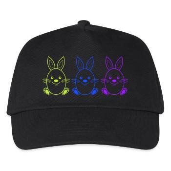 osterhase 3 - Kinder Basecap - Schwarz - Vorne