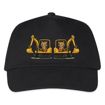 tiger bagger 2 - Kinder Basecap - Schwarz - Vorne