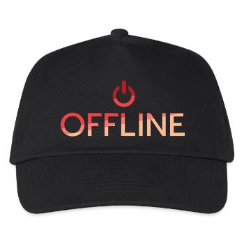 Lettrage hors ligne - bouton rouge OFF - Casquette de baseball Enfant - noir - Devant