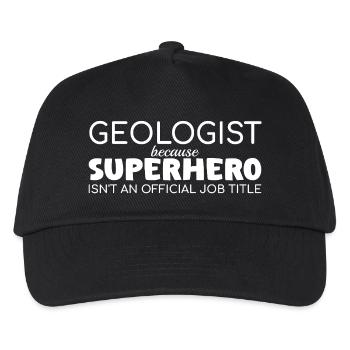 Geologist Superhero Geology - Kinder Basecap - Schwarz - Vorne