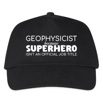 Geophysicist Superhero Geophysics - Kinder Basecap - Schwarz - Vorne