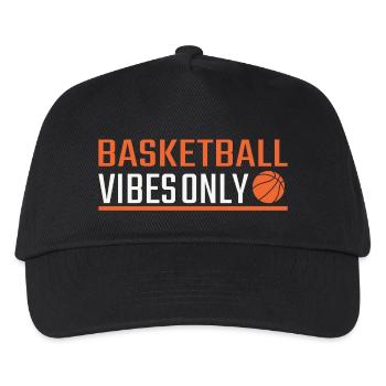 Basketball vibes only - Kinder Basecap - Schwarz - Vorne