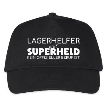 Camp Helper Superhero - Kids’ Baseball Cap - black - Front