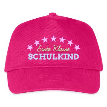 1. Klasse Schulkind Einschulung Schulbeginn - Kinder Basecap - Fuchsia - Vorne
