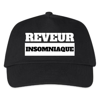 INSOMNIAC DREAMER - Schwarzer Humor - Kinder Basecap - Schwarz - Vorne