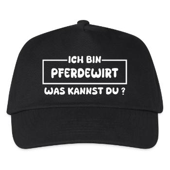 Gift for Horse Keeper - Kids’ Baseball Cap - black - Front