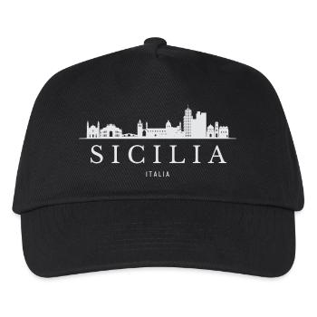La silhouette de la Sicile, Italie de la Sicile - Casquette de baseball Enfant - noir - Devant