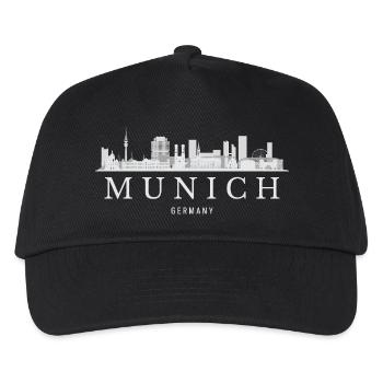 Munich Skyline, Munich Germany - Kids’ Baseball Cap - black - Front