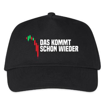Das kommt schon wieder Aktienmarkt Börse Trader - Kinder Basecap - Schwarz - Vorne