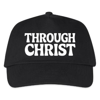 Trough Christ Jesus Christen Glaube - Kinder Basecap - Schwarz - Vorne