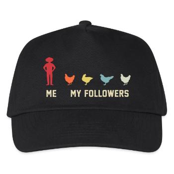 ich meine follower Hühner  - Kinder Basecap - Schwarz - Vorne