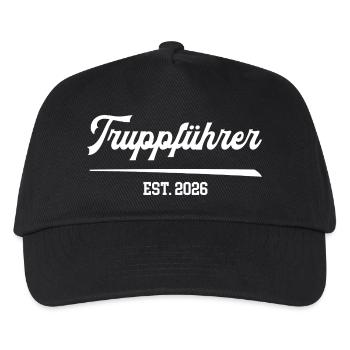 Squad Leader 2026 Firefighter Fire Brigade Troop - Kids’ Baseball Cap - black - Front