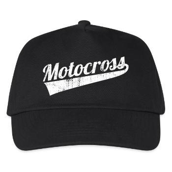 Motocross Retro - Kinder Basecap - Schwarz - Vorne