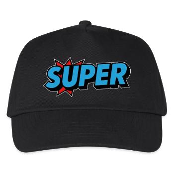 Super Retro Old School Lettering - Kids’ Baseball Cap - black - Front