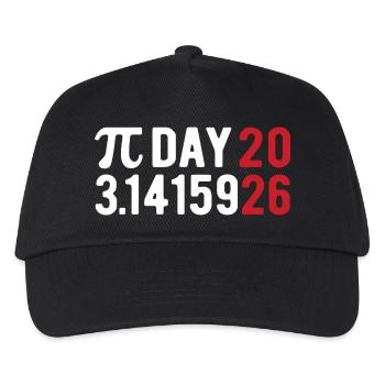 Pi Day 2026 mit Zahlenspiel | Kreiszahl 3.1415 - Kinder Basecap - Schwarz - Vorne