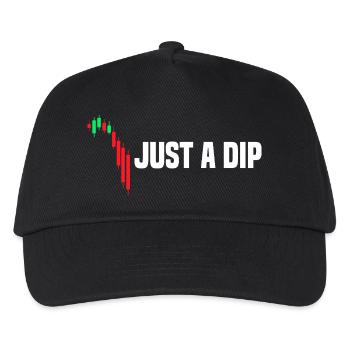 Just a dip Aktienmarkt Börse Trader - Kinder Basecap - Schwarz - Vorne
