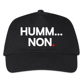 SUMM... NEIN | Minimalistischer humoristischer Ausdruck - Kinder Basecap - Schwarz - Vorne