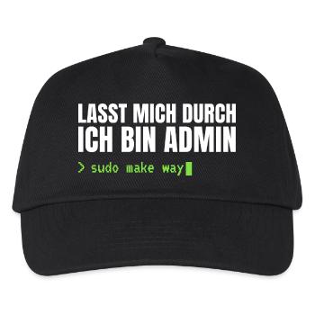 Lasst mich durch, ich bin Admin – Sudo Make Way - Kinder Basecap - Schwarz - Vorne