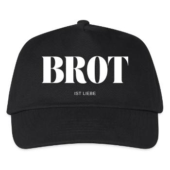 Brot ist Liebe - Kinder Basecap - Schwarz - Vorne