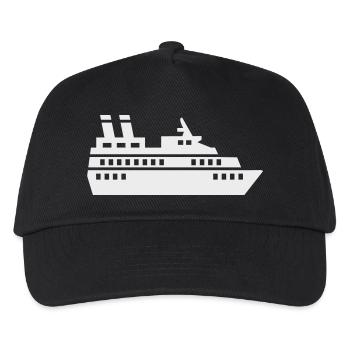 Kreuzfahrtschiff Silhouette Kreuzfahrt Schiff - Kinder Basecap - Schwarz - Vorne