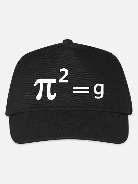 Lustiger Mathematik-Witz Wortspiel - Pi Witz pi Quadrat = g Mathematik - Kinder Basecap - Schwarz