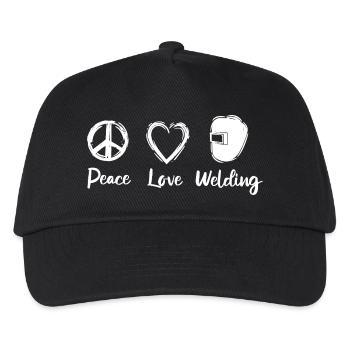 Peace Love Welding - Kids’ Baseball Cap - black - Front