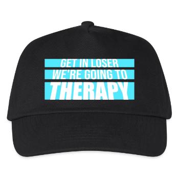 Entre, perdant, on va à la thérapie Logo de la thérapie - Casquette de baseball Enfant - noir - Devant